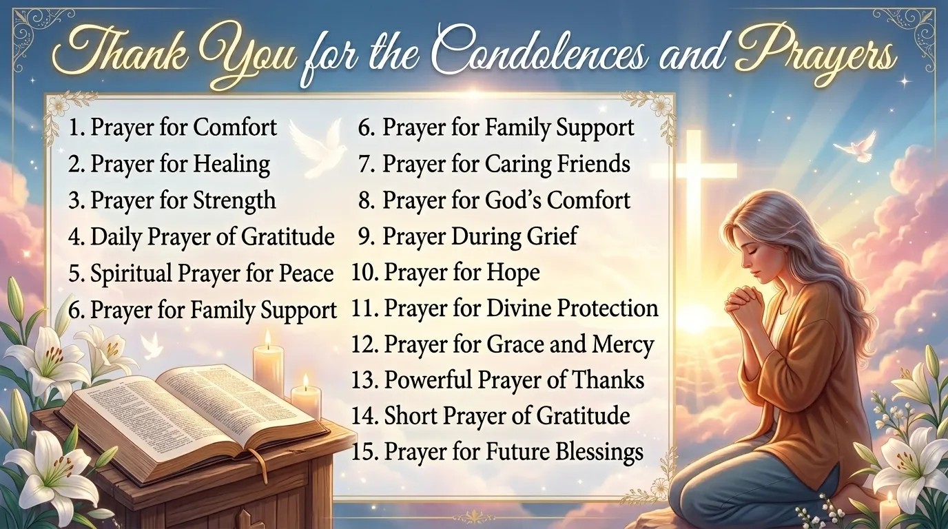 Thank You for the Condolences and Prayers